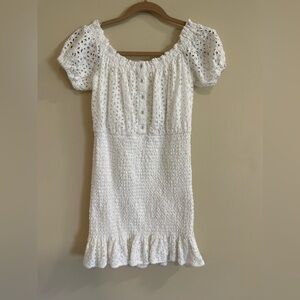 ASTR THE LABEL white lace off the shoulder dress​​​​